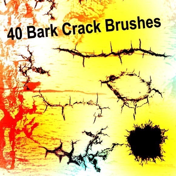 30 Beautiful Free Crack Brushes For Designers.