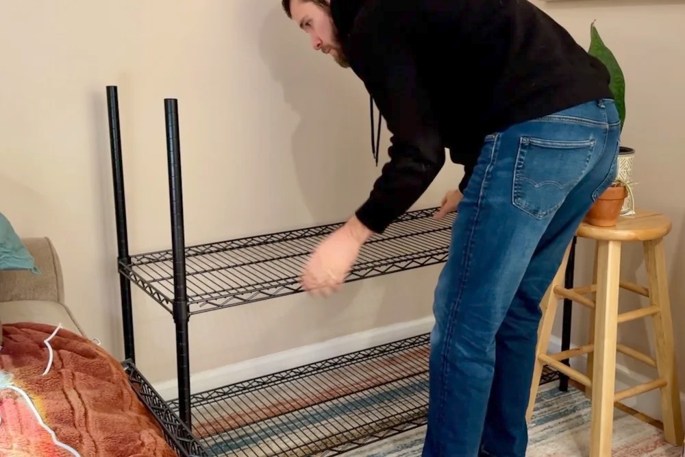 How To Build A Simple Seed Starting Shelf Geeky Greenhouse