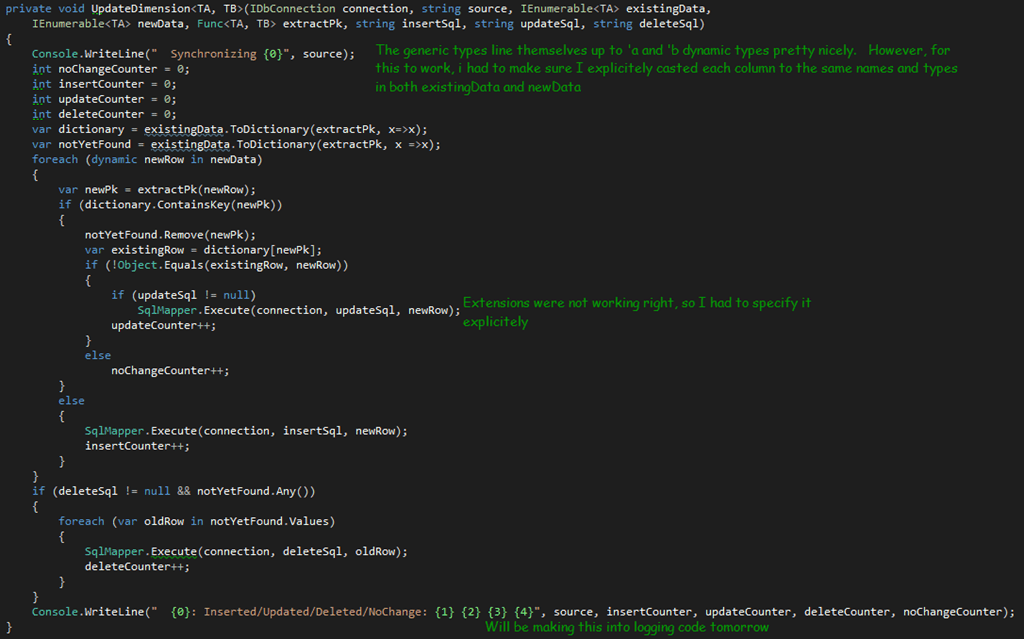 Day at the Office SSIS, DiffGrams, XML, Dimension Loading using Dapper A Geeky Gulati