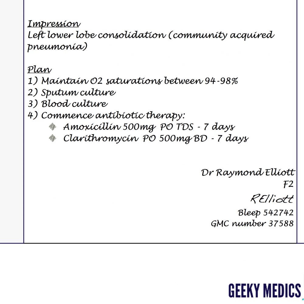 How to Document a Chest Xray (CXR) in the Notes Geeky Medics