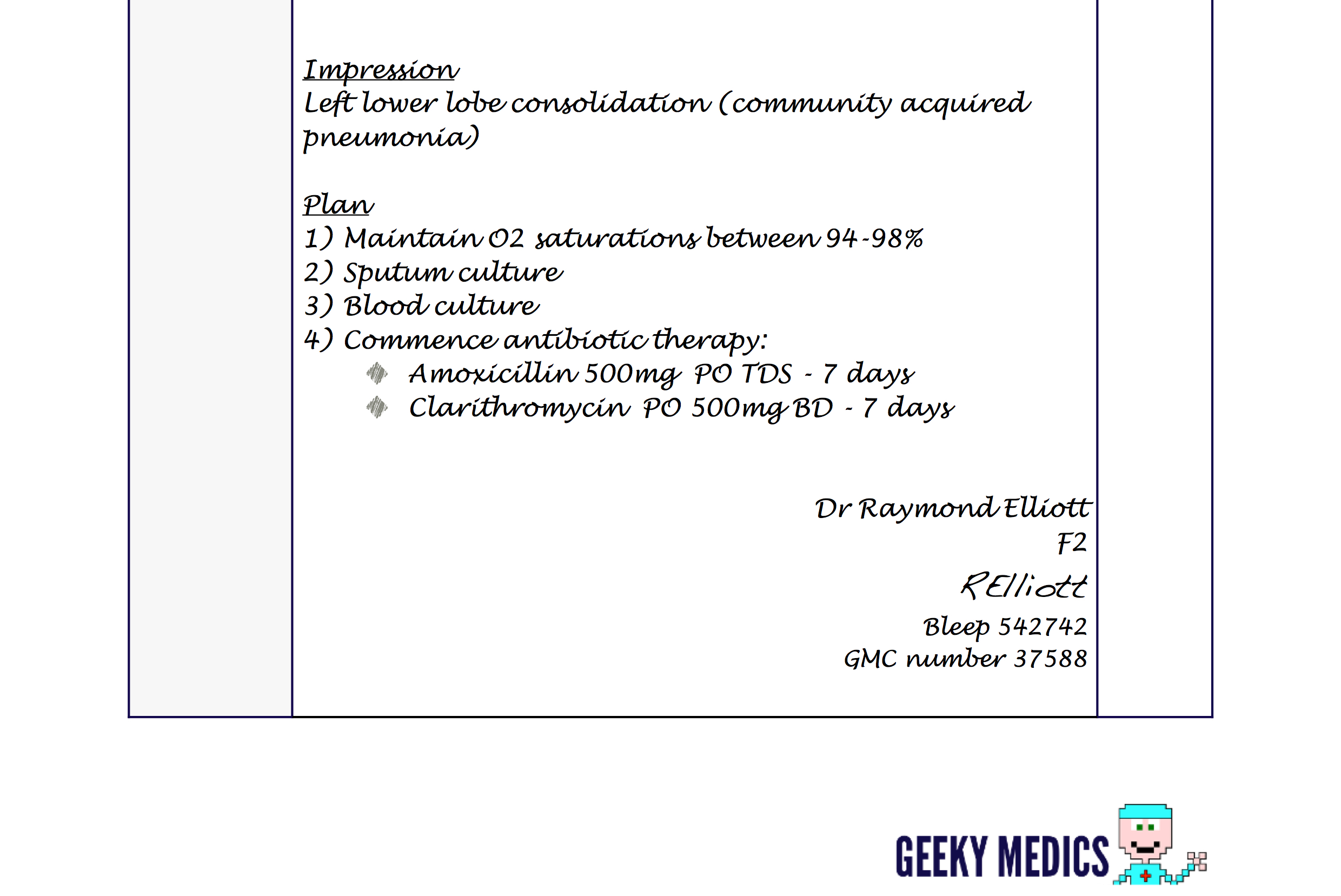 How to Document a Chest Xray (CXR) in the Notes Geeky Medics