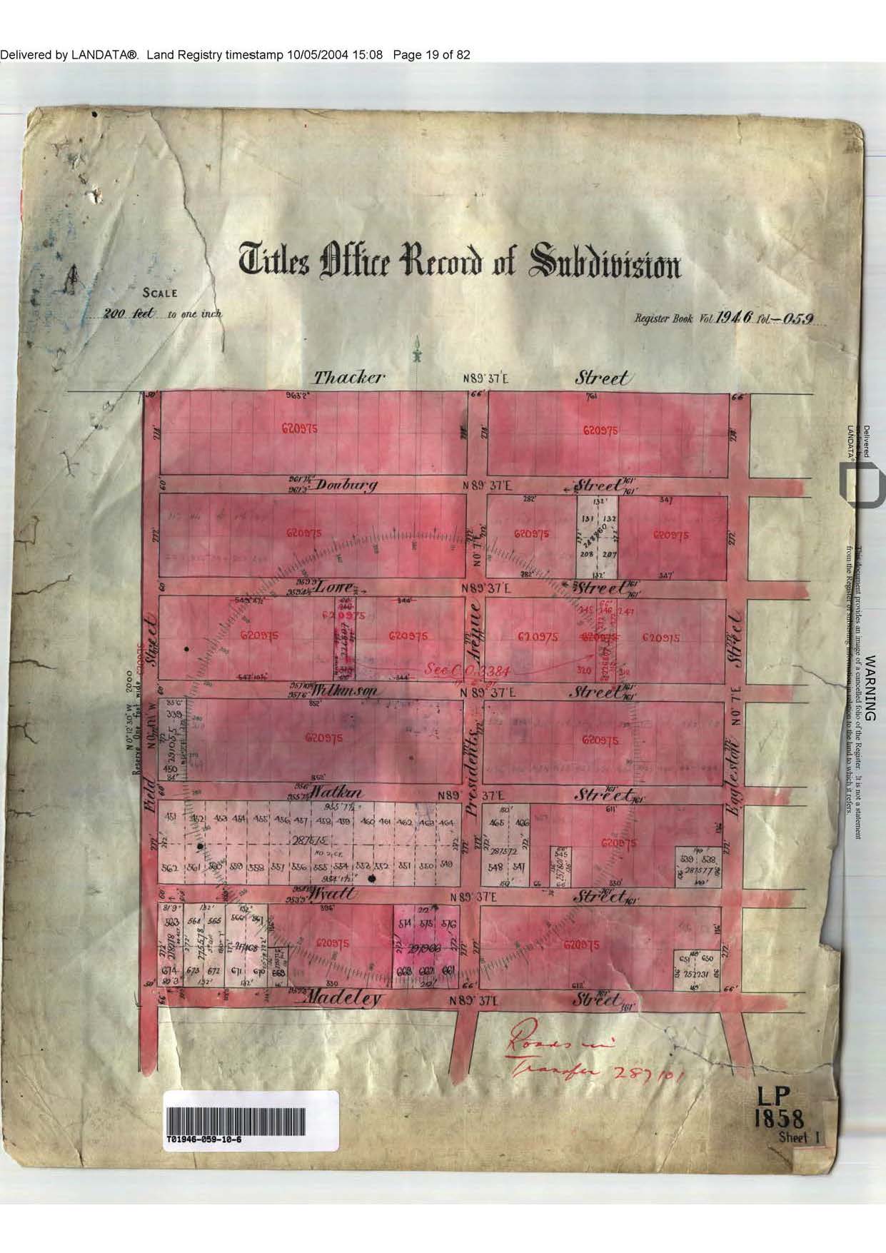 Update of Ocean Grove land titles Geelong and District