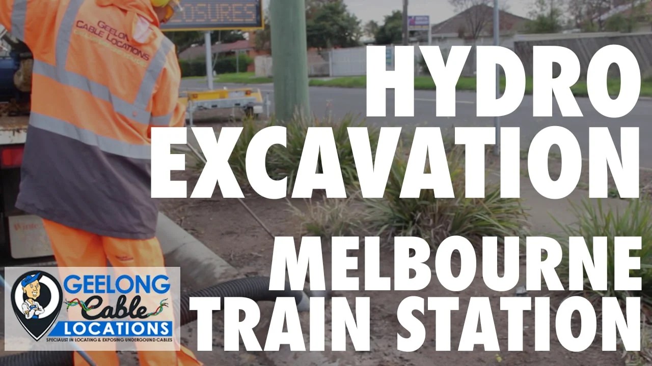 Service locating & Hydro Excavating at Melbourne Train Station