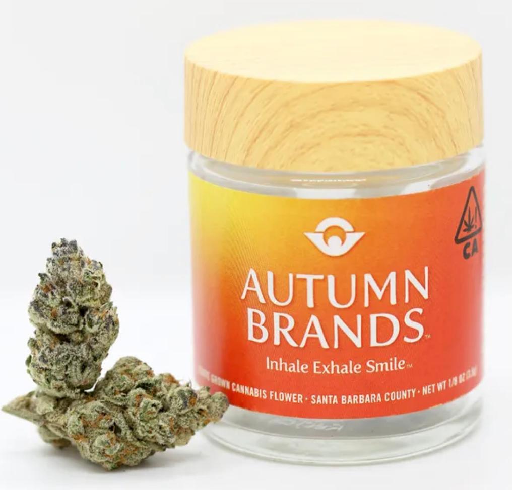 AUTUMN BRANDS Inhale Exhale Smile CANDY CANE 3.5 grams INDICA GEEZZ
