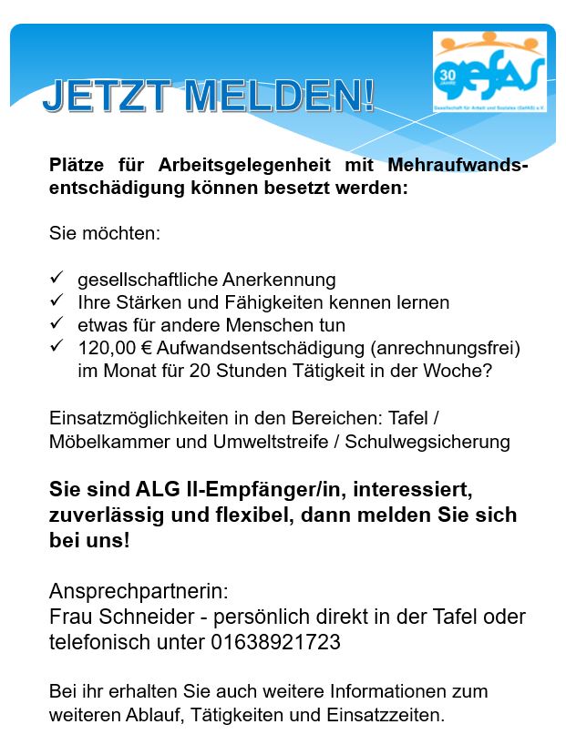 Allgemein Gesellschaft für Arbeit und Soziales e. V.