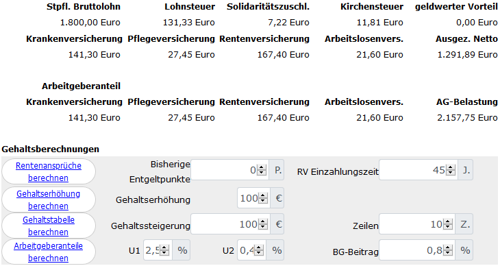 Gehaltsrechner 2020 und 2021