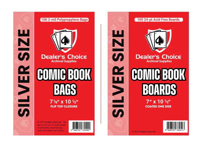 DEALER'S CHOICE COMIC BOOK BAGS & BOARDS (SILVER) Gemini Comic Supply