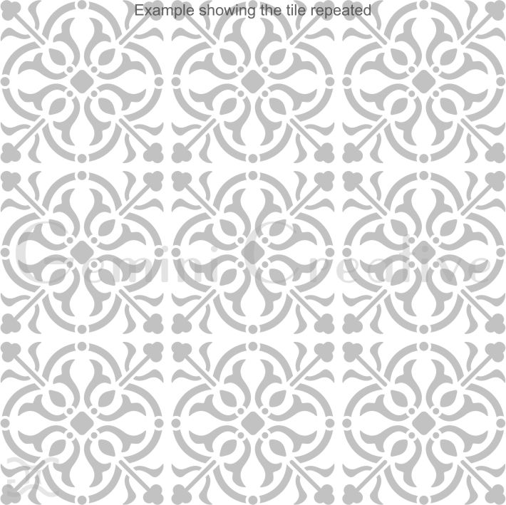 Eden tile stencil