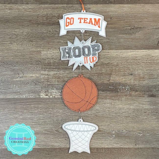 Basketball Dangle Door Hanger GeminiRed Creations