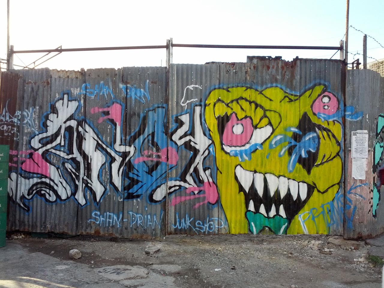 graffiti on corrugated tin, Metro Manila, Philippines Gem's Photos