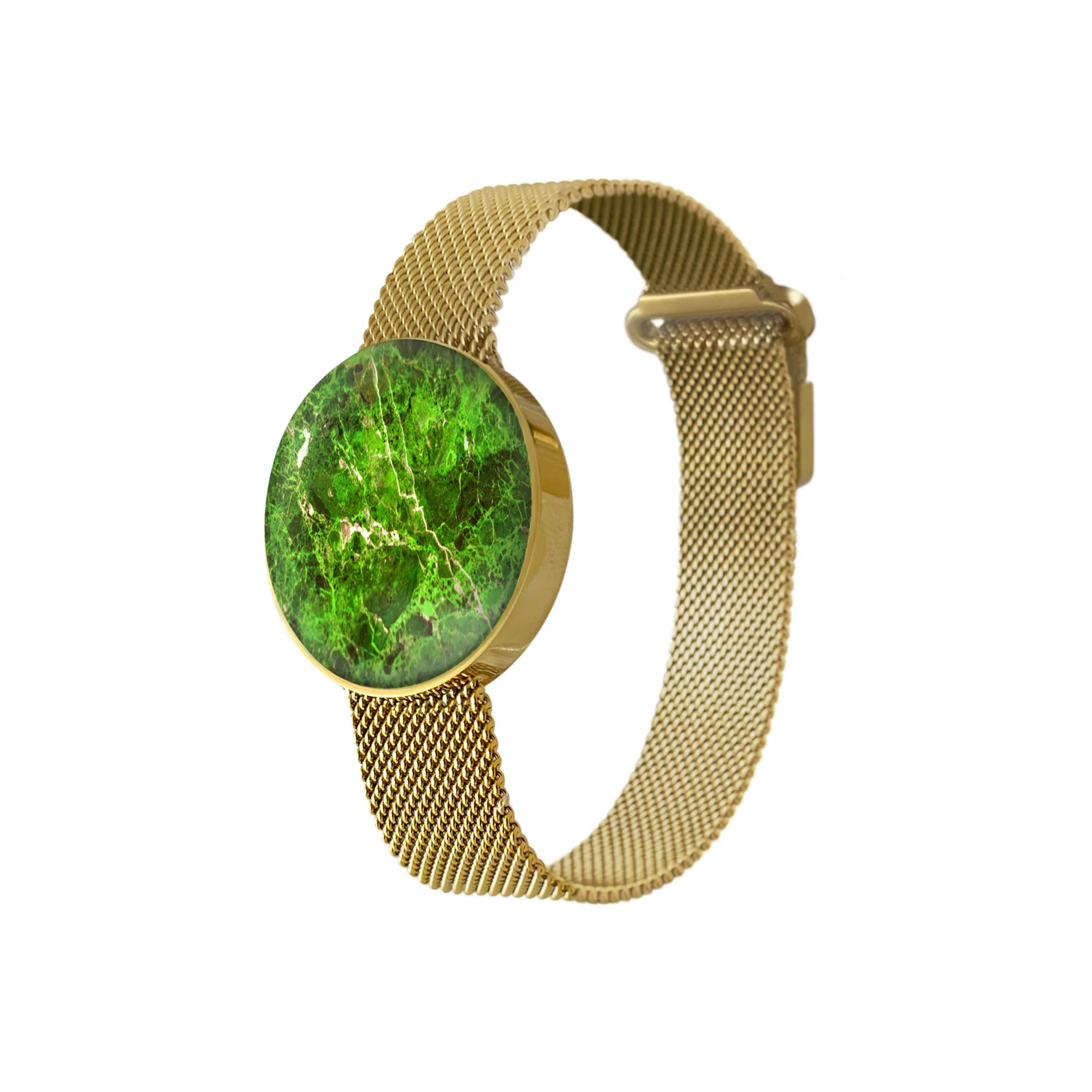 14k Gold Mesh Augmented Reality Bracelet Gem Joy