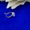 2.00 Ct Colorless VVS1 Pear Cut Halo Moissanite Engagement Ring 14KT White Gold