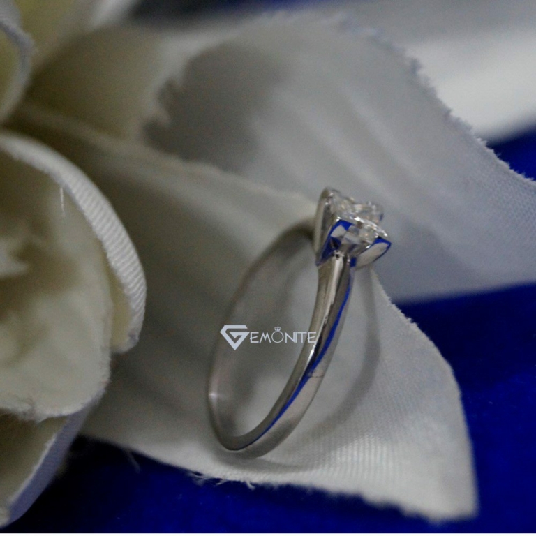 1.00 Ct Colorless VVS1 Princess Cut Moissanite Engagement Ring 925 Sterling Silver 1.00 Ct Colorless VVS1 Princess Cut Moissanite Engagement Ring 925 Sterling Silver