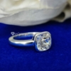 3.50 Ct Colorless VVS1 Cushion Cut Moissanite Engagement Ring 3.50 Ct Colorless VVS1 Cushion Cut Moissanite Engagement Ring