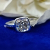 3.50 Ct Colorless VVS1 Cushion Cut Moissanite Engagement Ring 3.50 Ct Colorless VVS1 Cushion Cut Moissanite Engagement Ring