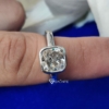 3.50 Ct Colorless VVS1 Cushion Cut Moissanite Engagement Ring 3.50 Ct Colorless VVS1 Cushion Cut Moissanite Engagement Ring