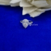 2.00 Ct Colorless VVS1 Pear Cut Halo Moissanite Engagement Ring 14KT White Gold