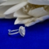 2.00 Ct Colorless VVS1 Pear Cut Halo Moissanite Engagement Ring 14KT White Gold