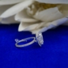 2.00 Ct Colorless VVS1 Pear Cut Halo Moissanite Engagement Ring 14KT White Gold