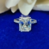 Moissanite Engagement Ring, 5.00 CT Radiant Cut VVS1 Brilliant Colorless Moissanite Diamond Wedding Ring, Solitaire with Prong Set, Gift
