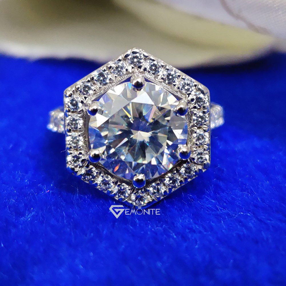 moissanite engagement ring