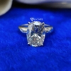 4.0 Ct (11x9 mm) Oval Cut Excellent Moissanite Engagement Ring, Promise, Anniversary, Gift Ring