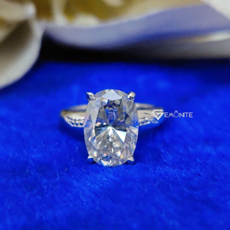 4.0 Ct (11x9 mm) Oval Cut Excellent Moissanite Engagement Ring, Promise, Anniversary, Gift Ring