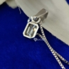 Pendant 2.0 Ct Emerald Necklace With Chain, Bezel Pendant, Moissanite Necklace Peandant, Great For Gift Pendant 2.0 Ct Emerald Necklace With Chain, Bezel Pendant, Moissanite Necklace Peandant, Great For Gift
