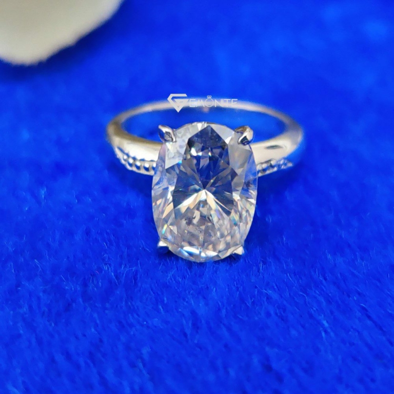 4.0 Ct (11x9 mm) Oval Cut Excellent Moissanite Engagement Ring, Promise, Anniversary, Gift Ring