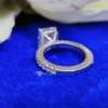 2.0 Ct Emerald Cut Solitaire with Accent Stone Moissanite Engagement Ring, Luxury Prong Set Ring 2.0 Ct Emerald Cut Solitaire with Accent Stone Moissanite Engagement Ring, Luxury Prong Set Ring