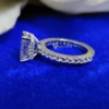 2.0 Ct Emerald Cut Solitaire with Accent Stone Moissanite Engagement Ring, Luxury Prong Set Ring 2.0 Ct Emerald Cut Solitaire with Accent Stone Moissanite Engagement Ring, Luxury Prong Set Ring