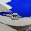 2.0 Ct (8.0 mm) Asscher Cut Colorless Moissanite Engagement Ring, Hard Solitaire Prong Set Moissanite Ring 2.0 Ct (8.0 mm) Asscher Cut Colorless Moissanite Engagement Ring, Hard Solitaire Prong Set Moissanite Ring
