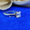 2.0 Ct (8.0 mm) Asscher Cut Colorless Moissanite Engagement Ring, Hard Solitaire Prong Set Moissanite Ring 2.0 Ct (8.0 mm) Asscher Cut Colorless Moissanite Engagement Ring, Hard Solitaire Prong Set Moissanite Ring
