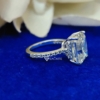 Moissanite Engagement Ring, 5.00 CT Radiant Cut VVS1 Brilliant Colorless Moissanite Diamond Wedding Ring, Solitaire with Prong Set, Gift Moissanite Engagement Ring, 5.00 CT Radiant Cut VVS1 Brilliant Colorless Moissanite Diamond Wedding Ring, Solitaire with Prong Set, Gift