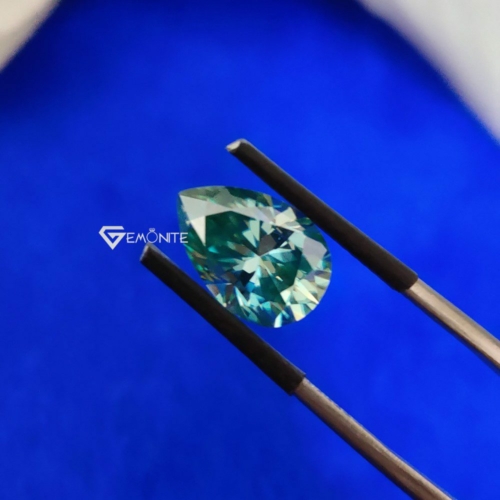 Pear Cut Shape Green Loose Moissanite For Jewelry Pear Cut Shape Green Loose Moissanite For Jewelry