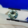 Round Cut Shape Blue Loose Moissanite For Jewelry