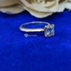 2.0 Ct (7 mm) Princess Cut Colorless Moissanite Engagement Ring, Simple Solitaire Princess Ring