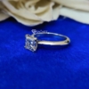 2.0 Ct (7 mm) Princess Cut Colorless Moissanite Engagement Ring, Simple Solitaire Princess Ring
