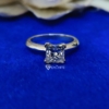 2.0 Ct (7 mm) Princess Cut Colorless Moissanite Engagement Ring, Simple Solitaire Princess Ring