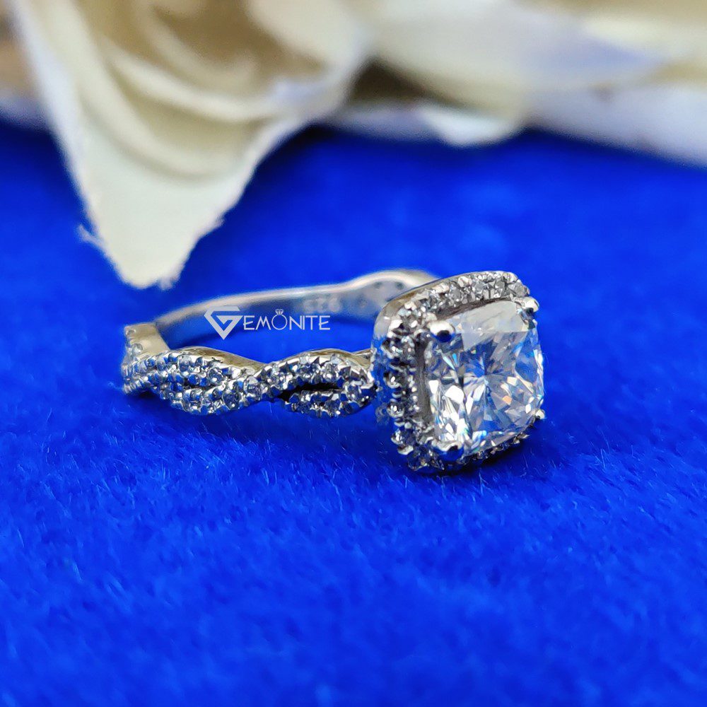 moissanite engagement ring