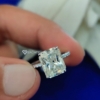 Moissanite Engagement Ring, 5.00 CT Radiant Cut VVS1 Brilliant Colorless Moissanite Diamond Wedding Ring, Solitaire with Prong Set, Gift Moissanite Engagement Ring, 5.00 CT Radiant Cut VVS1 Brilliant Colorless Moissanite Diamond Wedding Ring, Solitaire with Prong Set, Gift