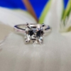 VVS1 Clarity Colorless Asscher Cut 3.0 Ct (9 mm) Solitaire Moissanite Engagement Ring