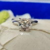 5.0 Ct Cushion Cut VVS1 Colorless Handmade Moissanite Solitaire Ring