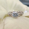 1.50 Ct (8 mm) Round Cut VVS1 Moissanite Engagement Ring, Vintage Ring, Wedding Ring