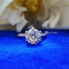 Famous 2.80 Ct (9.5 mm) Round Cut Colorless Moissanite Solitaire Engagement Ring Famous 2.80 Ct (9.5 mm) Round Cut Colorless Moissanite Solitaire Engagement Ring