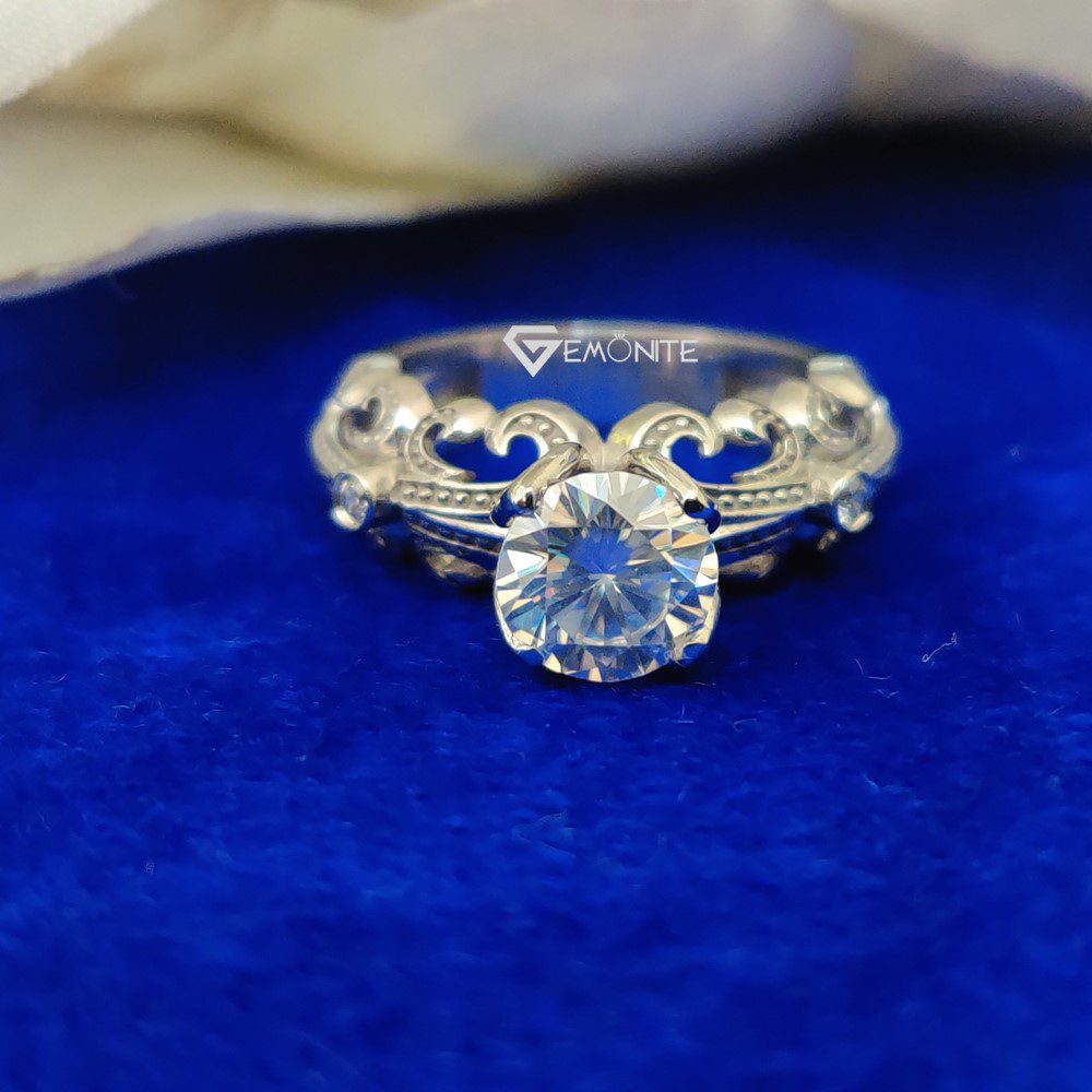moissanite engagement ring