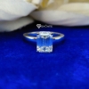 2.25 Ct (9x7 mm) Emerald Cut Colorless Moissanite Engagement Ring, Solitaire Ring with Hidden Halo 2.25 Ct (9x7 mm) Emerald Cut Colorless Moissanite Engagement Ring, Solitaire Ring with Hidden Halo