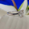 VVS1 Clarity Colorless Asscher Cut 3.0 Ct (9 mm) Solitaire Moissanite Engagement Ring