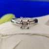 Classy Asscher Cut 1.0 Ct Solid Moissanite Solitaire Engagement Ring