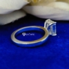 2.25 Ct (9x7 mm) Emerald Cut Colorless Moissanite Engagement Ring, Solitaire Ring with Hidden Halo 2.25 Ct (9x7 mm) Emerald Cut Colorless Moissanite Engagement Ring, Solitaire Ring with Hidden Halo